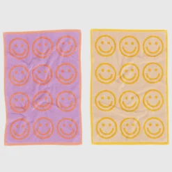 Hand Towel in Happy Lilac Marigold by Baggu (Set of 2)