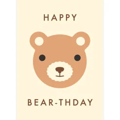 Happy Bear-thday Greetings Card by Dicky Bird
