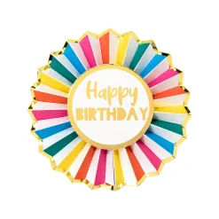 Happy Birthday Badge in Rainbow by Talking Tables