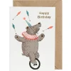 Happy Birthday Bear Greetings Card by Petra Boase