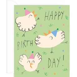 Happy Birthday Bird Party Greetings Card by Odile Ferraille for Wrap