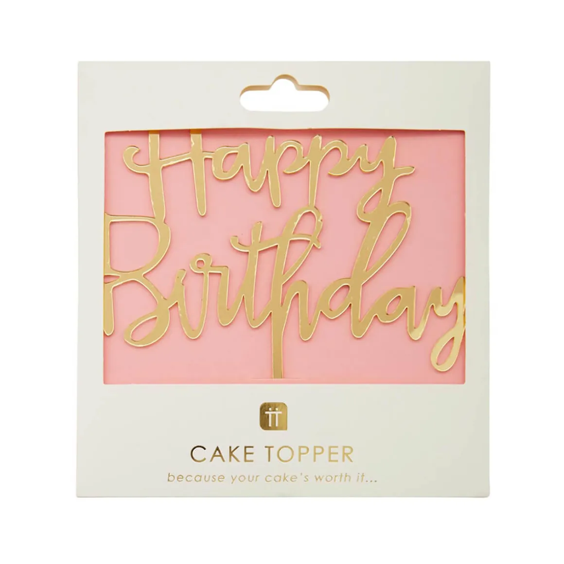 Happy Birthday Cake Topper in Rose by Talking Tables