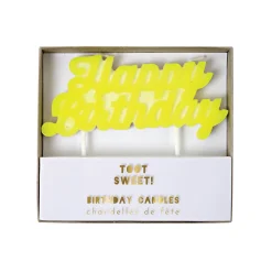 Happy Birthday Candle in Yellow by Meri Meri
