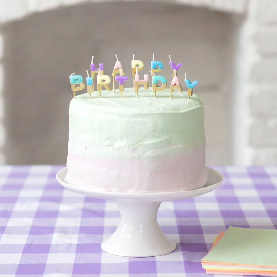 Happy Birthday Candles in Pastel by Talking Tables