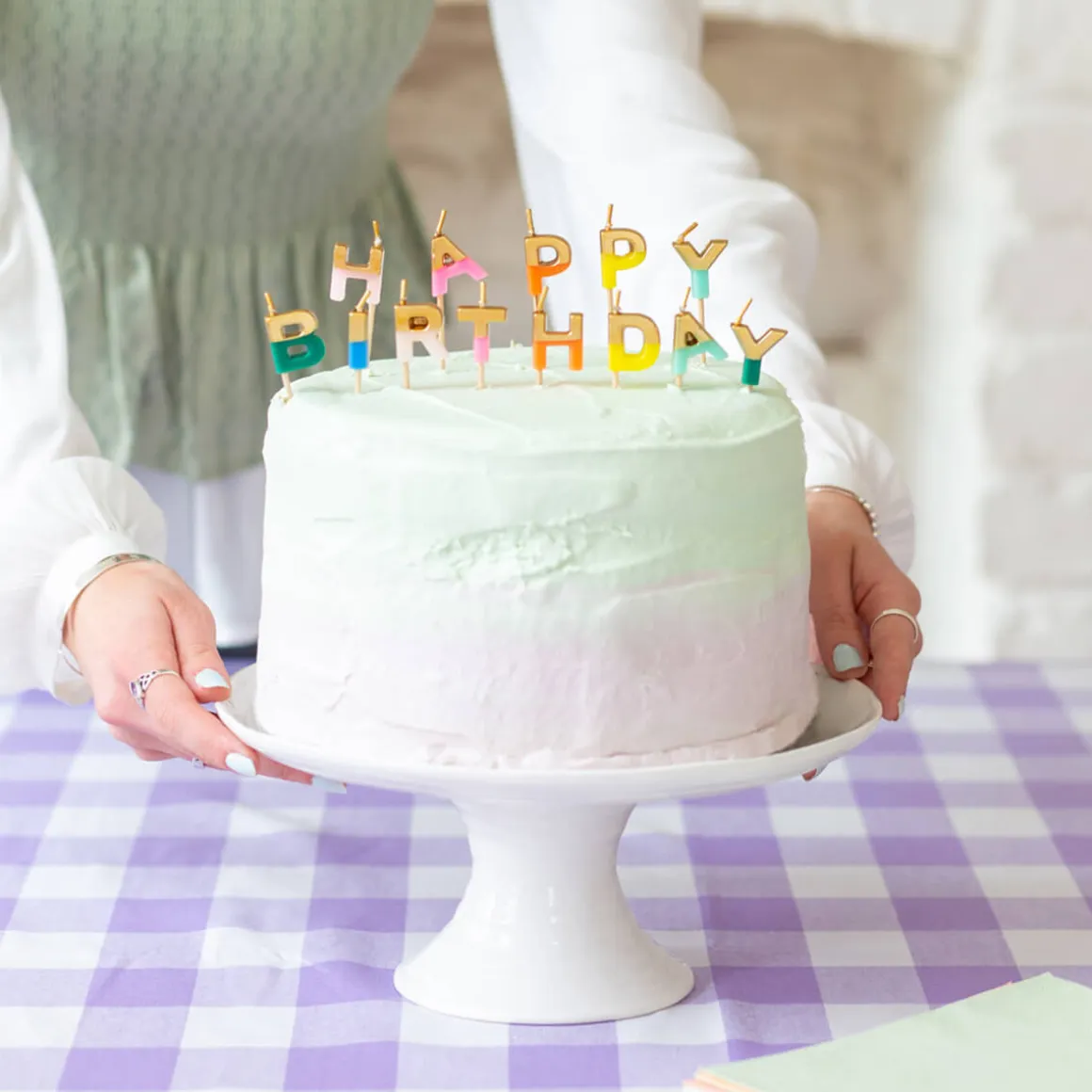 Happy Birthday Candles in Rainbow by Talking Tables
