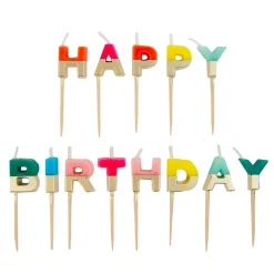 Happy Birthday Candles in Rainbow by Talking Tables