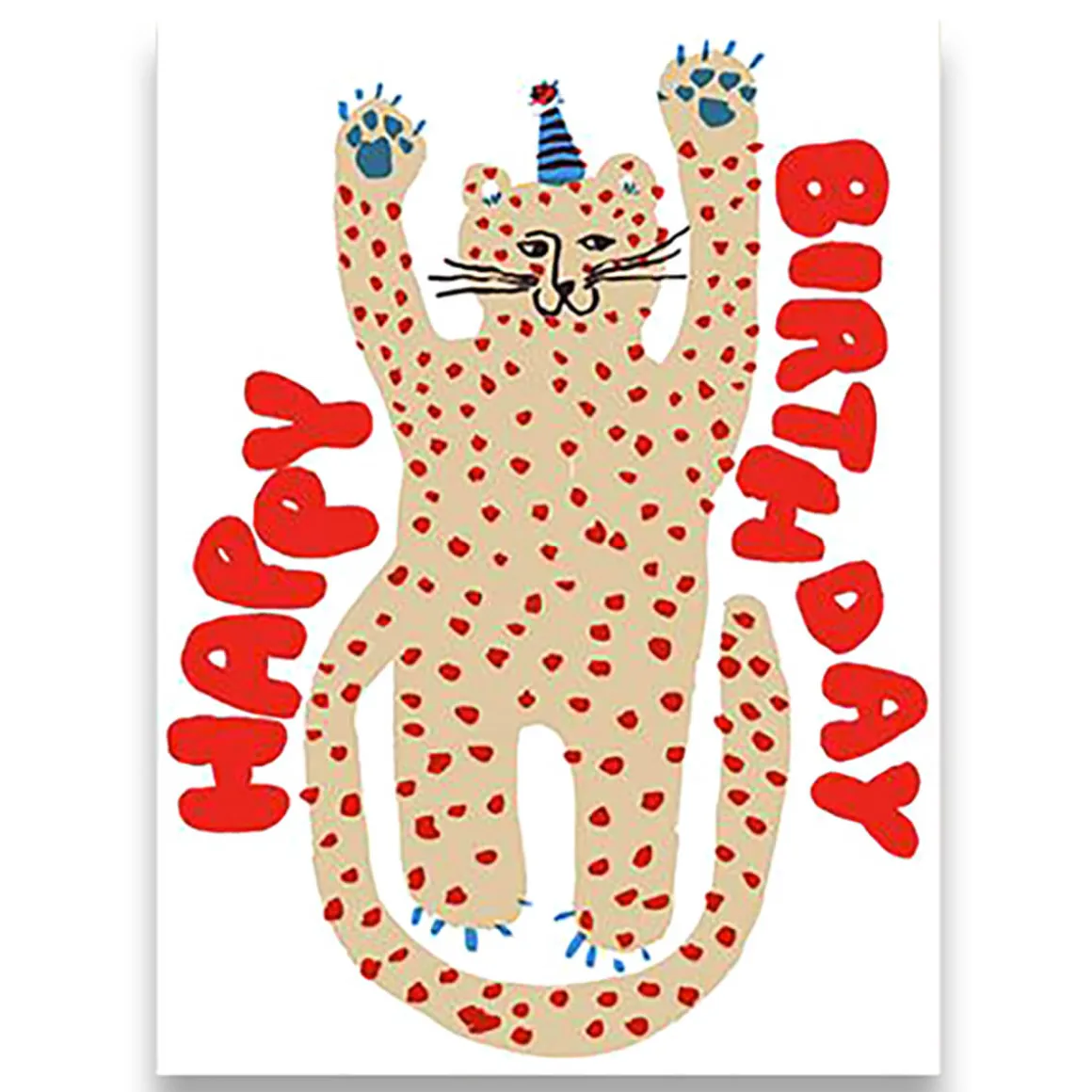 Happy Birthday Cheetah Greetings Card by Egg Press for 1973