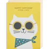 Happy Birthday Cool Cat Greetings Card by Ekaterina Trukan for Lagom Design