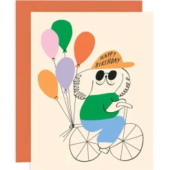 Happy Birthday Cool Dude Greetings Card by Odile Ferraille for Wrap