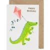 Happy Birthday Croc Greetings Card by Petra Boase