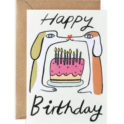 Happy Birthday Dogs Embossed Greetings Card by Molly Fairhurst for Wrap