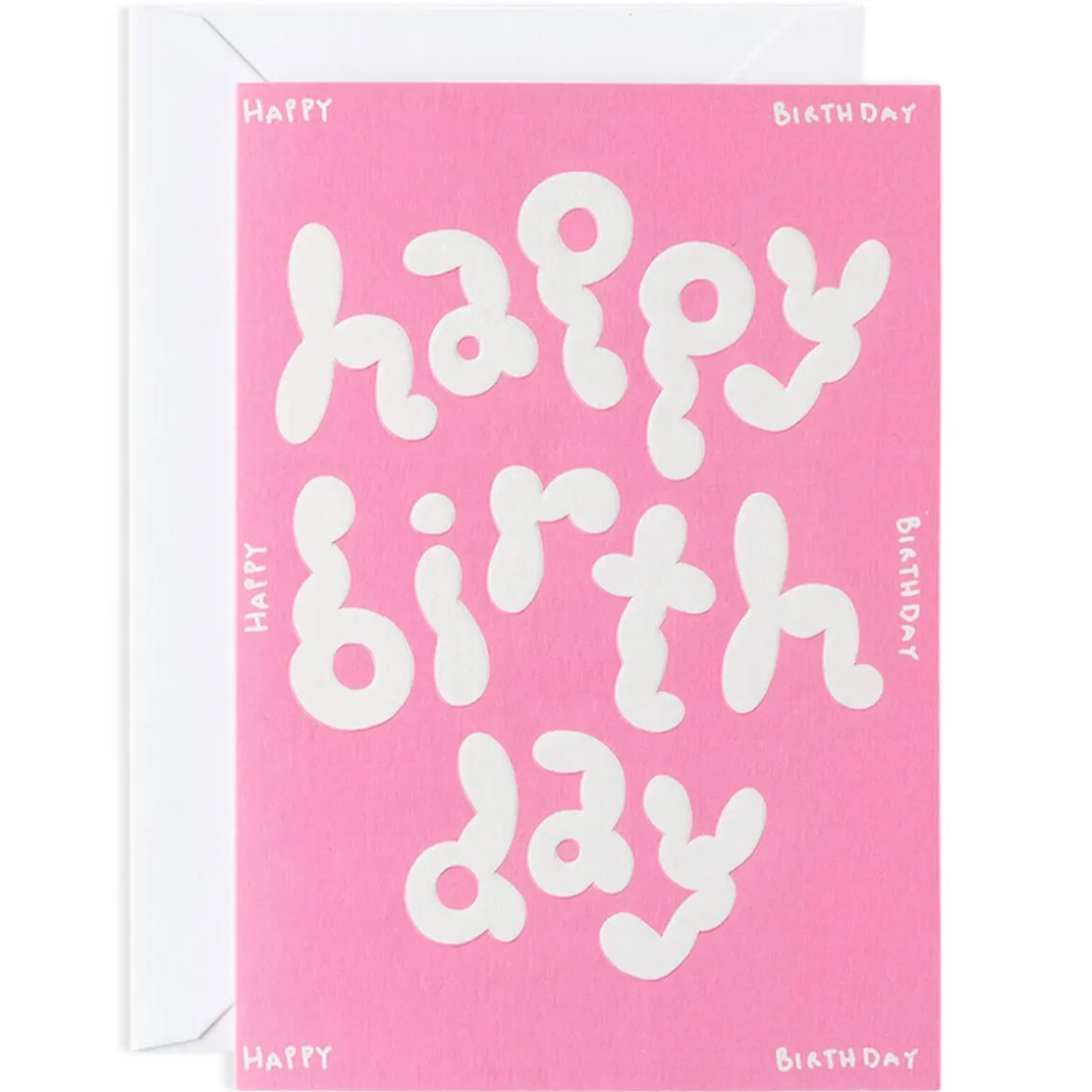 Happy Birthday Embossed Embossed Greetings Card by Micke Lindebergh for Wrap