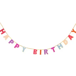 Happy Birthday Garland in Rose by Talking Tables