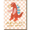Happy Birthday Kaiju Greetings Card by Carolyn Suzuki for 1973