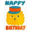 Happy Birthday Lion Letterpress Greetings Card by 1973