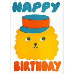 Happy Birthday Lion Letterpress Greetings Card by 1973