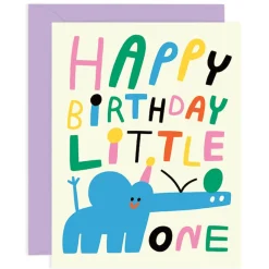 Happy Birthday Little One Greetings Card by Susie Hammer for Wrap