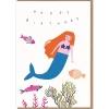 Happy Birthday Mermaid Greetings Card by Dominic Early for Earlybird Designs