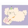 Happy Birthday Painting Greetings Card by Odile Ferraille for Wrap