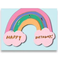 Happy Birthday Rainbow Greetings Card by Carolyn Suzuki for 1973