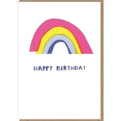 Happy Birthday Rainbow Greetings Card by Dominic Early for Earlybird Designs