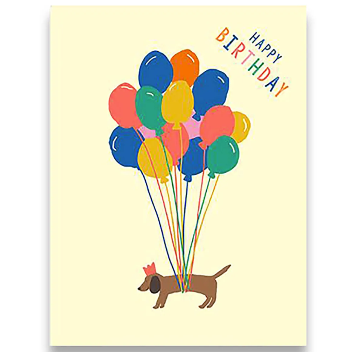 Happy Birthday Sausage Dog Greetings Card by Emma Cooter for 1973