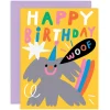 Happy Birthday Woof Greetings Card by Susie Hammer for Wrap