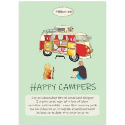 Happy Camper Greetings Card by Wildflower Cards