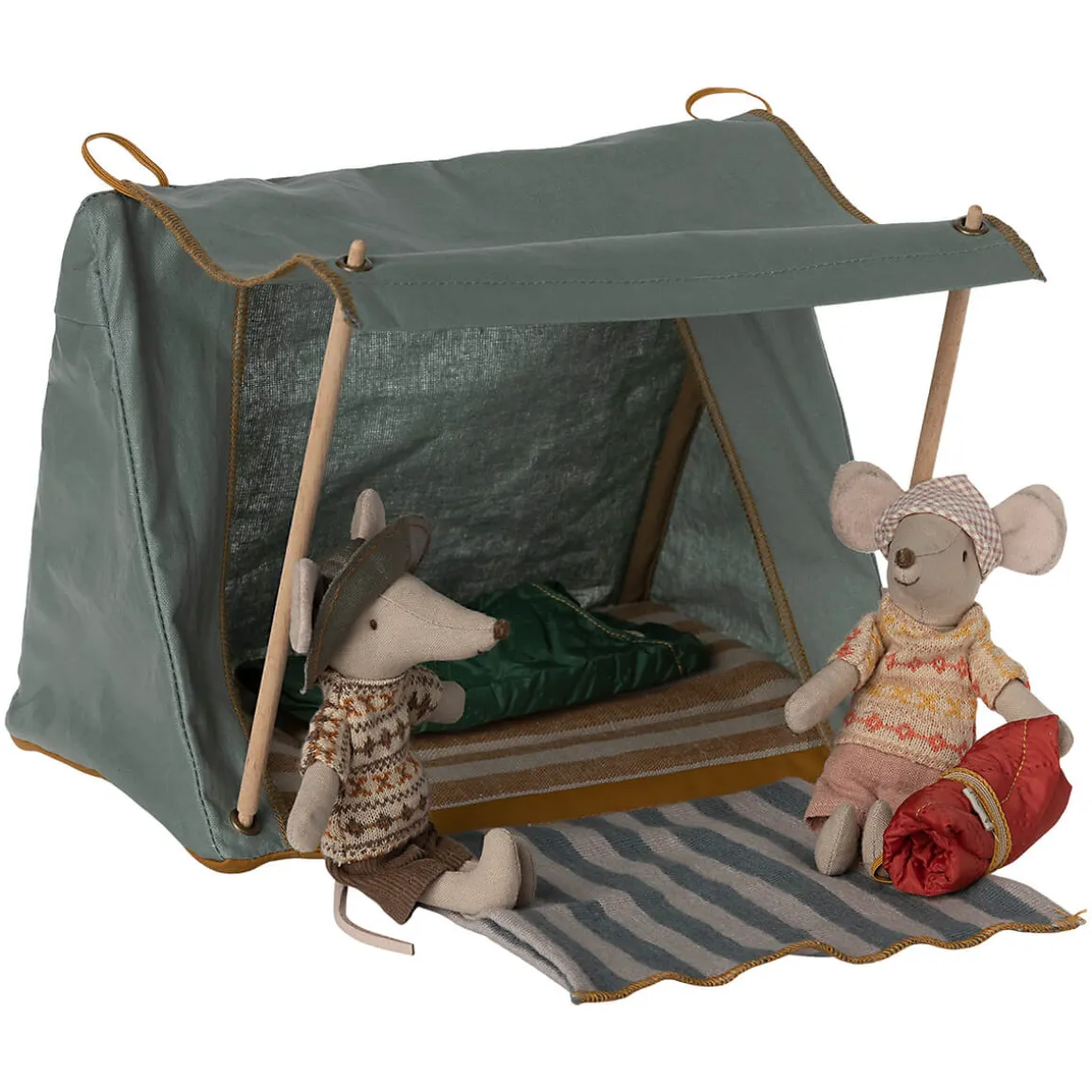 Happy Camper Tent with Striped Blanket by Maileg