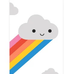 Happy Cloud Greetings Card by Dicky Bird