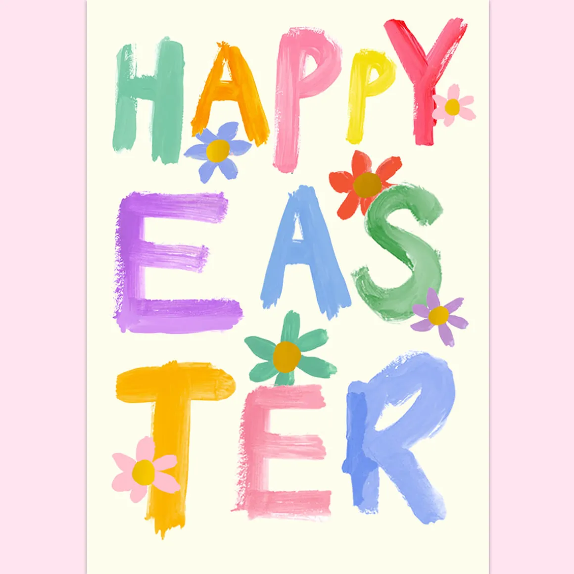 Happy Easter Typography Greetings Card by Eleanor Bowmer