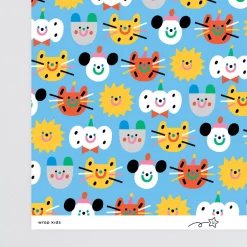 Happy Friends Gift Wrap by Susie Hammer for Wrap