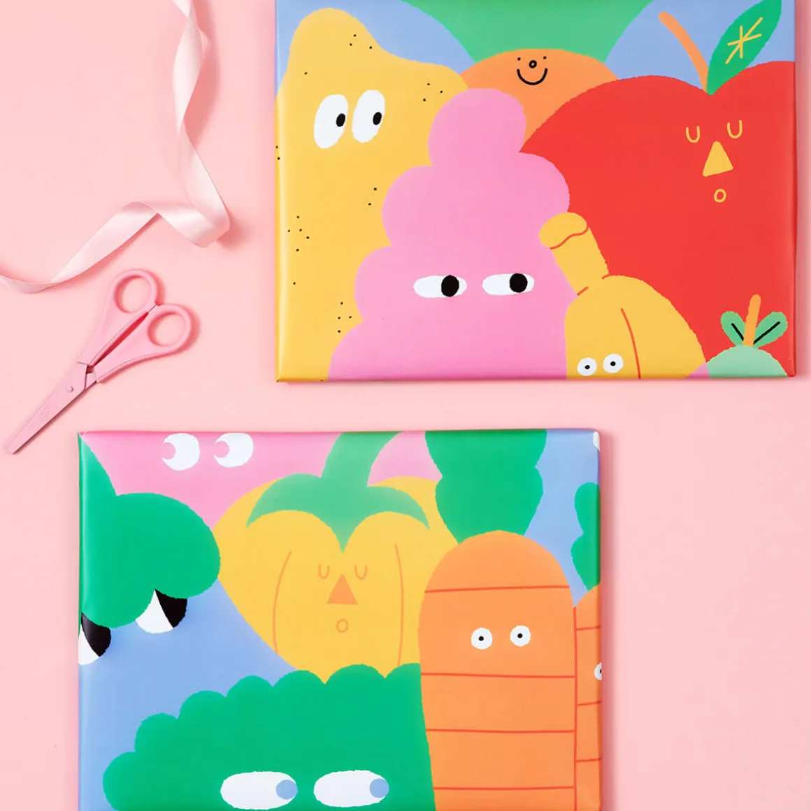 Happy Fruit Gift Wrap by Rumble Cards