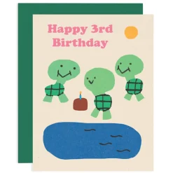 Happy 3rd Birthday Age Greetings Card by Maria Ramos for Wrap