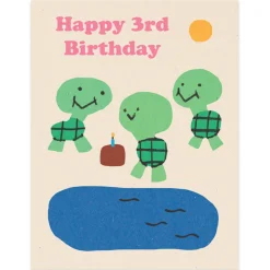 Happy 3rd Birthday Age Greetings Card by Maria Ramos for Wrap