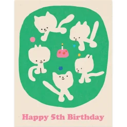 Happy 5th Birthday Age Greetings Card by Maria Ramos for Wrap