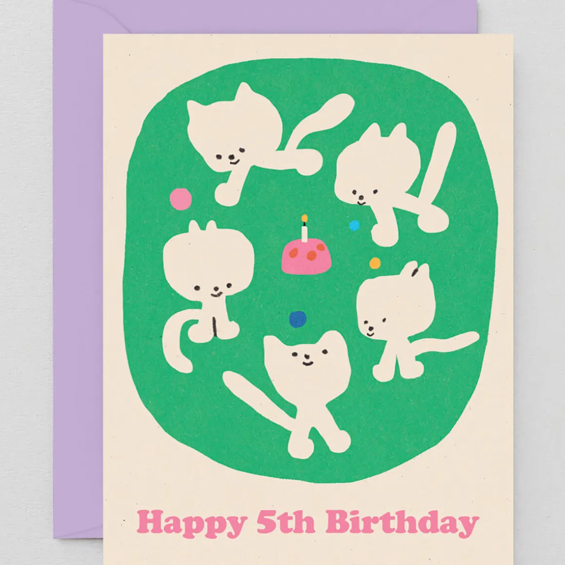 Happy 5th Birthday Age Greetings Card by Maria Ramos for Wrap