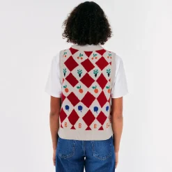 Harlequin Knitted Vest by Bobo Choses Womenswear - Last One In Stock - Extra Small