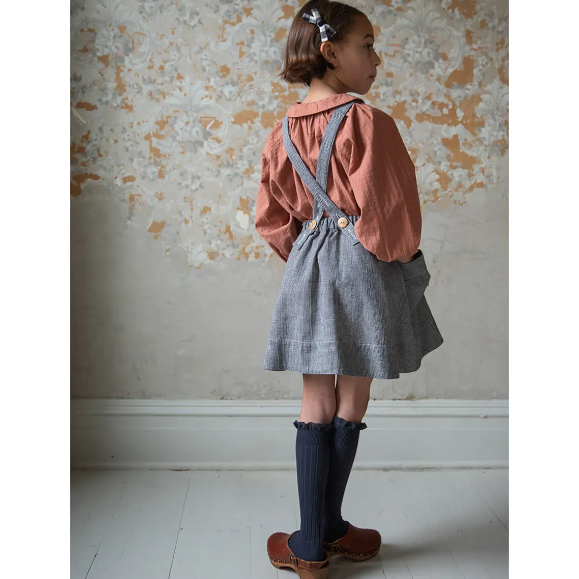 Harriet Pinafore in Mini Houndstooth by Soor Ploom - Last Ones In Stock - 6-8 Years
