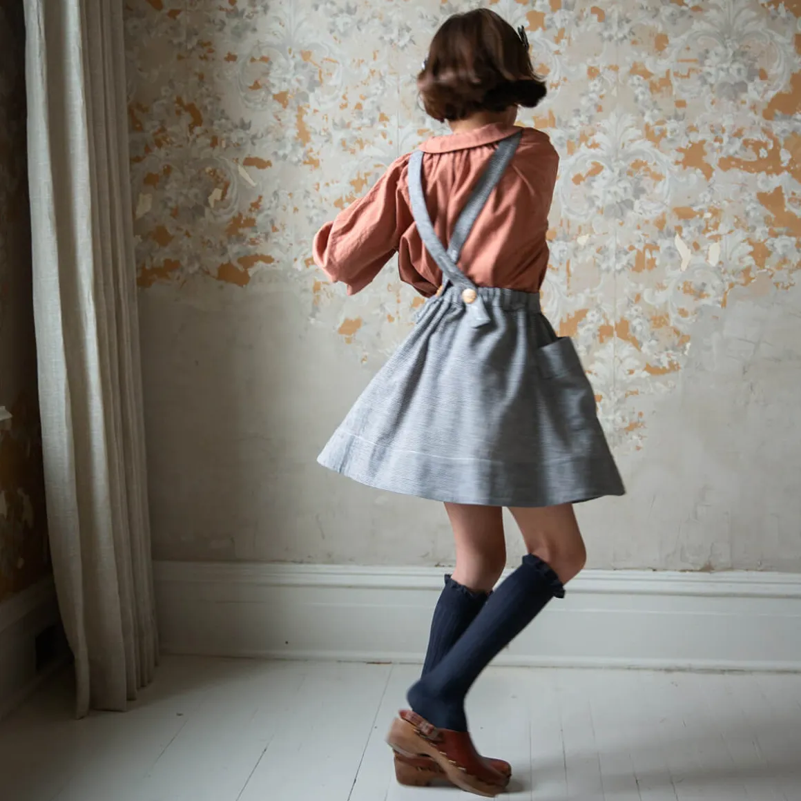 Harriet Pinafore in Mini Houndstooth by Soor Ploom - Last Ones In Stock - 6-8 Years