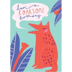 Have A Roarsome Birthday Greetings Card by Amy Hodkin for Earlybird Designs