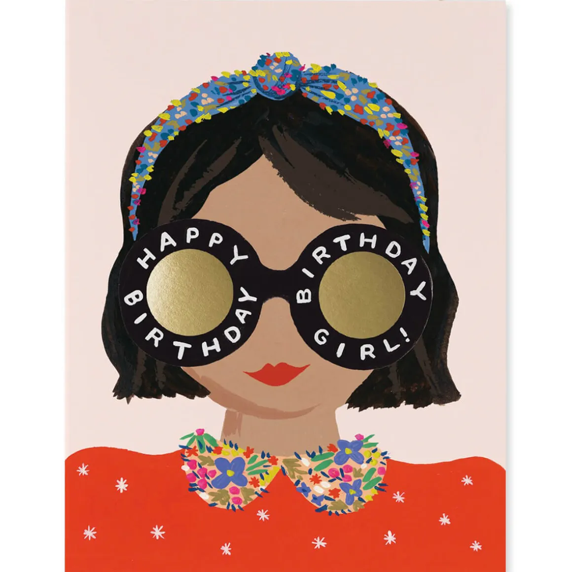 Headband Birthday Girl Greetings Card By Rifle Paper Co.