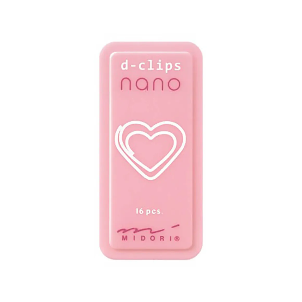 Heart D-Clip Nano Paperclips by Midori