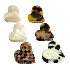 Heart Mini Hair Claw (2cm) in Various Colours by Hello Sakura