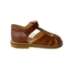 Heart Sandals in Cognac by Angulus
