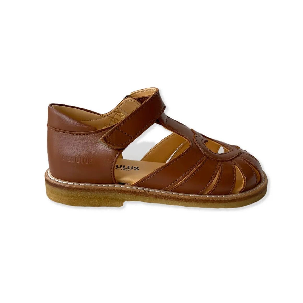 Heart Sandals in Cognac by Angulus