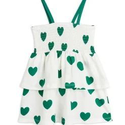 Hearts AOP Smock Dress by Mini Rodini