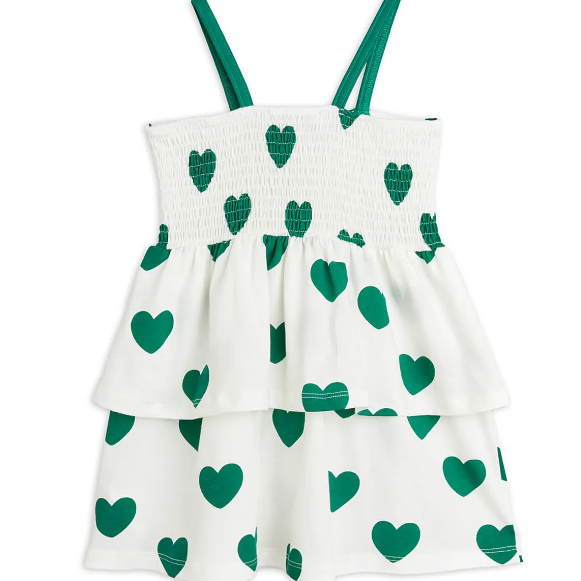 Hearts AOP Smock Dress by Mini Rodini