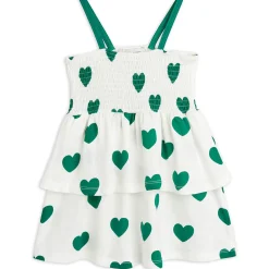Hearts AOP Smock Dress by Mini Rodini