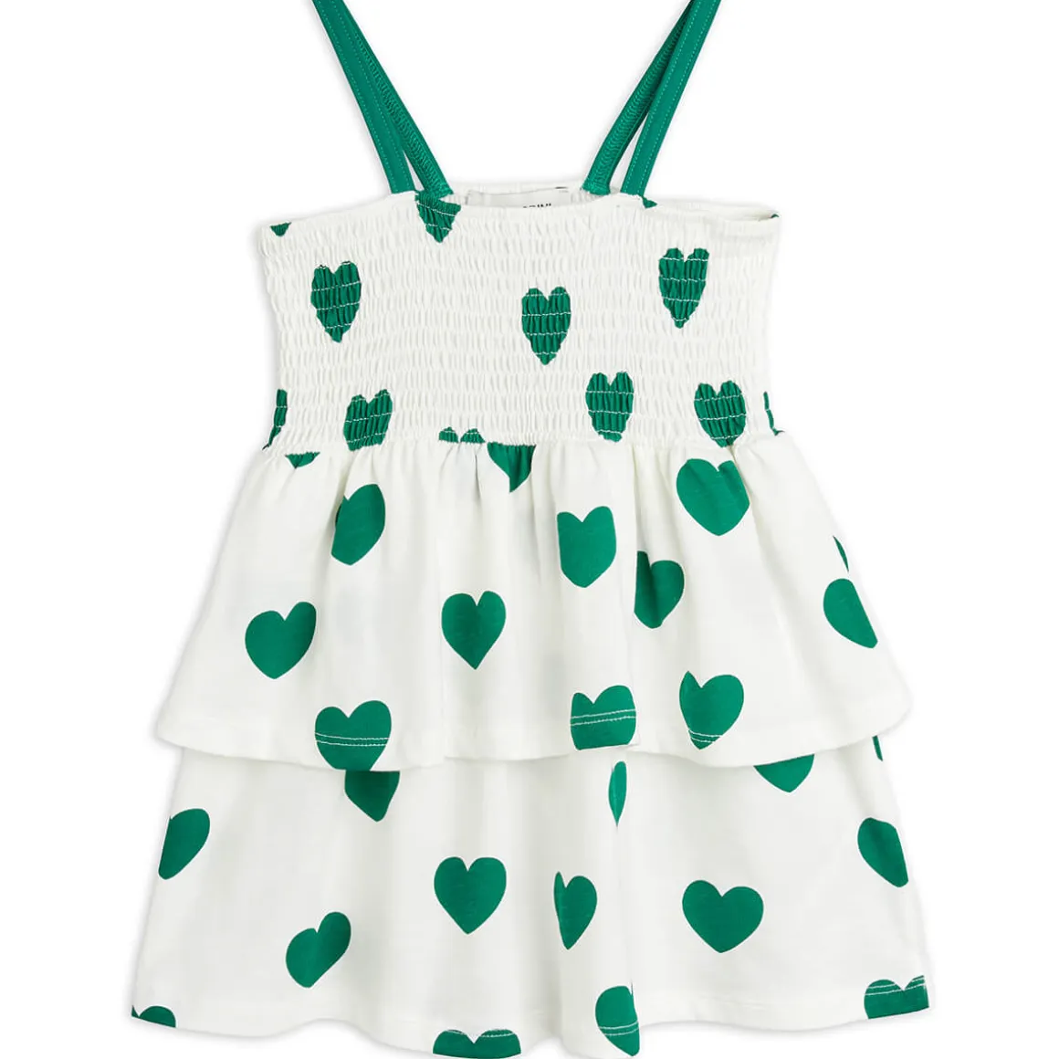 Hearts AOP Smock Dress by Mini Rodini